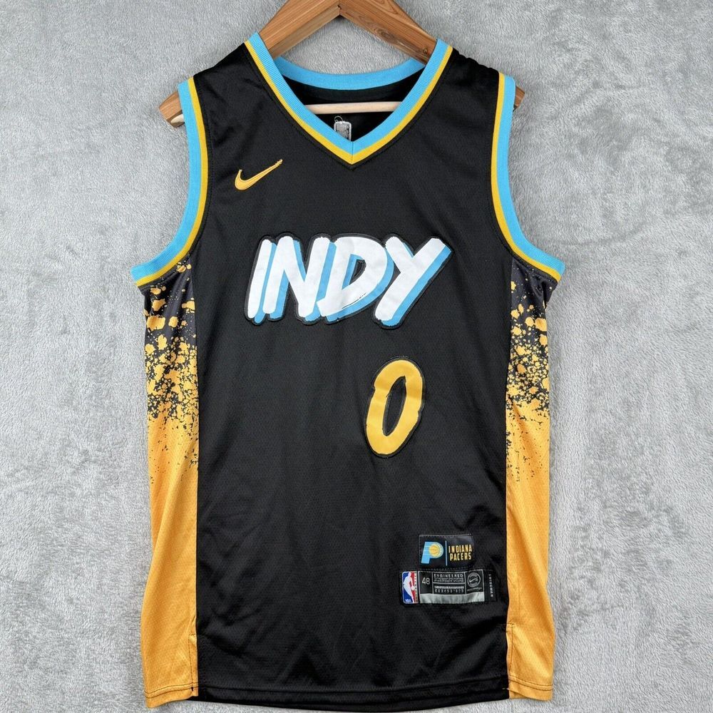 Nike INDY Black & Gold Basketball Jersey